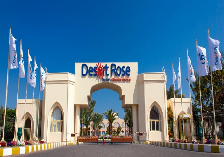 Spa and trips from Desert Rose Resort main entrance gate in Hurghada Egypt