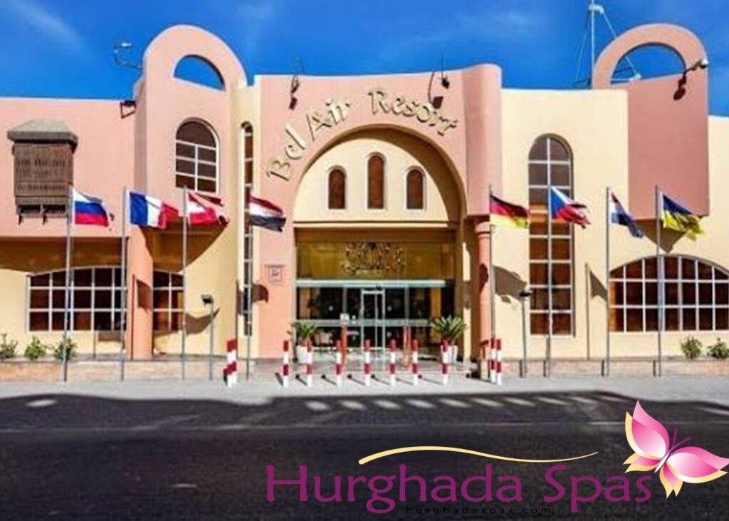 Spa & Trips from Bel Air Azur Resort hotel entrance in Hurghada